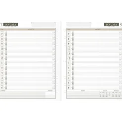 2025 AT-A-GLANCE 11" x 8.5" Daily & Monthly Planner Refill, White/Brown (491-125-25)