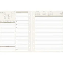2025 AT-A-GLANCE 11" x 8.5" Daily & Monthly Planner Refill, White/Brown (491-225-25)