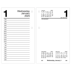 2025 AT-A-GLANCE 6" x 3.5" Daily Calendar Refill, White/Black (E717T-50-25)