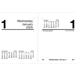 2025 AT-A-GLANCE 3.75" x 3" Daily Calendar Refill, White/Black (E919-50-25)