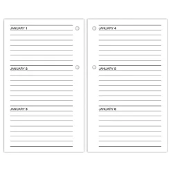 2025 AT-A-GLANCE 6" x 3.5" Daily Desk Calendar Refill, White/Black (E717R-50-25)