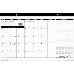 2025 AT-A-GLANCE 17.75" x 11" Monthly Desk Pad Calendar, White/Black (SK14-00-25)