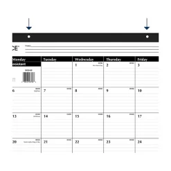 2025 AT-A-GLANCE 24" x 19" Monthly Desk Pad Calendar, White/Black (SK30-00-25)