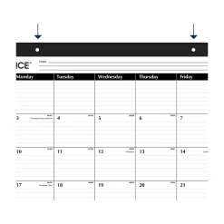 2025 AT-A-GLANCE 21.75" x 17" Monthly Desk Pad Calendar, White/Black (SK24-00-25)