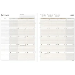 2025 AT-A-GLANCE 8.5" x 11" Monthly Planner Refill Pages, White/Brown (491-685-25)