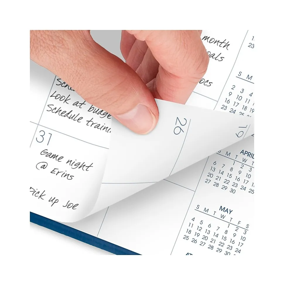 2025 AT-A-GLANCE 7" x 8.75" Monthly Planner, Faux Leather Cover, Blue (70-124-20-25)