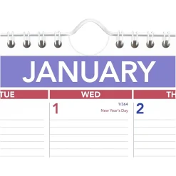 2025 AT-A-GLANCE 15" x 12" Monthly Wall Calendar, White/Purple (PM8-28-25)