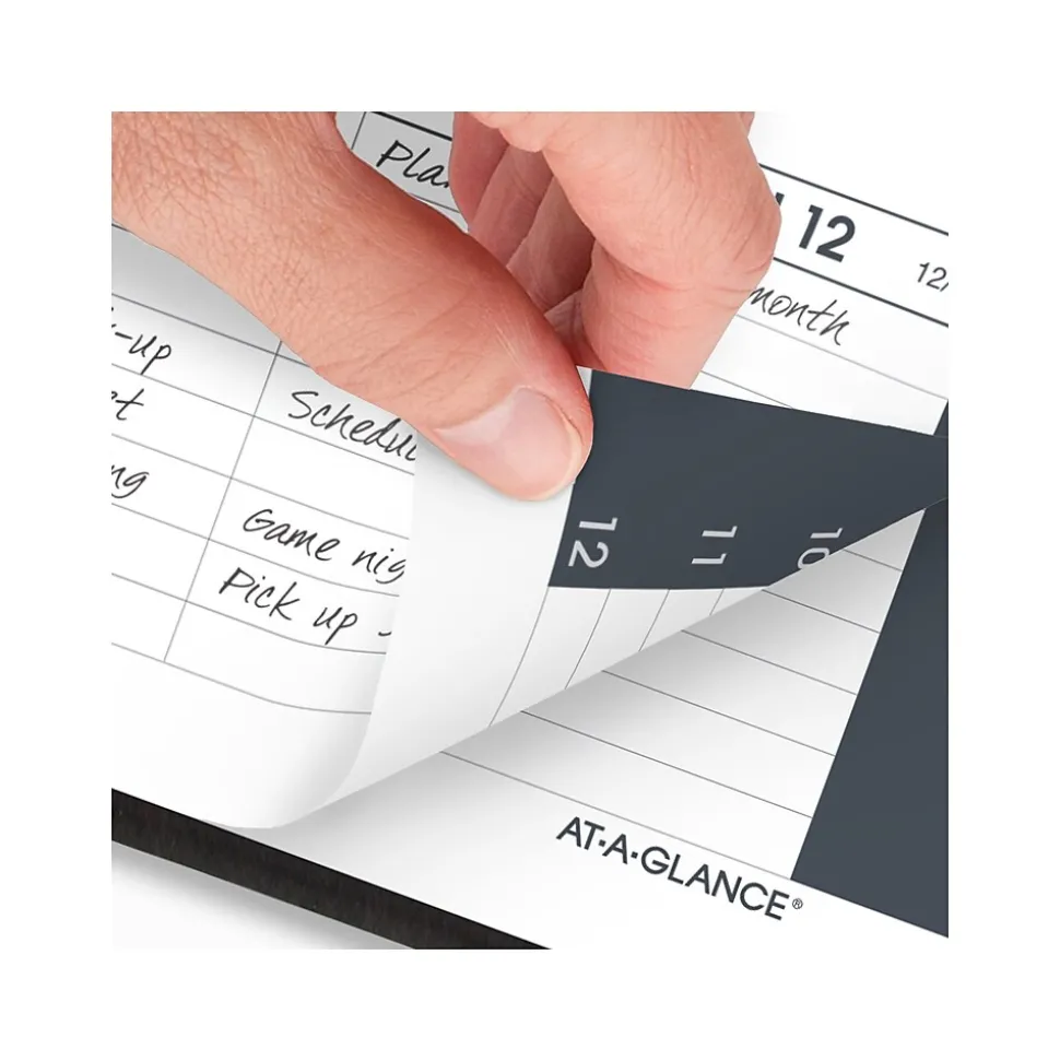 2025 AT-A-GLANCE 5" x 8" Weekly Appointment Book, Faux Leather Cover, Black (70-075-05-25)