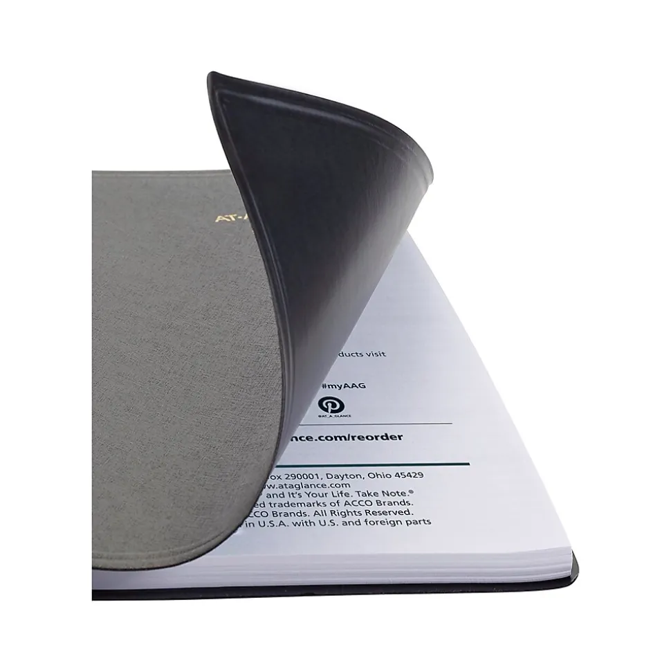 2025 AT-A-GLANCE 5" x 8" Weekly Appointment Book, Faux Leather Cover, Black (70-075-05-25)