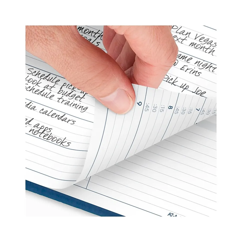 2025 AT-A-GLANCE 8.25" x 11" Weekly Appointment Book, Faux Leather Cover, Blue (70-940-20-25)