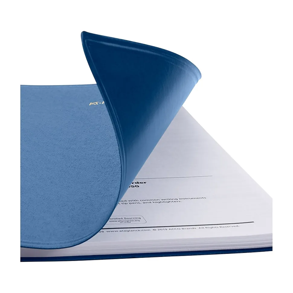 2025 AT-A-GLANCE 8.25" x 11" Weekly Appointment Book, Faux Leather Cover, Blue (70-940-20-25)