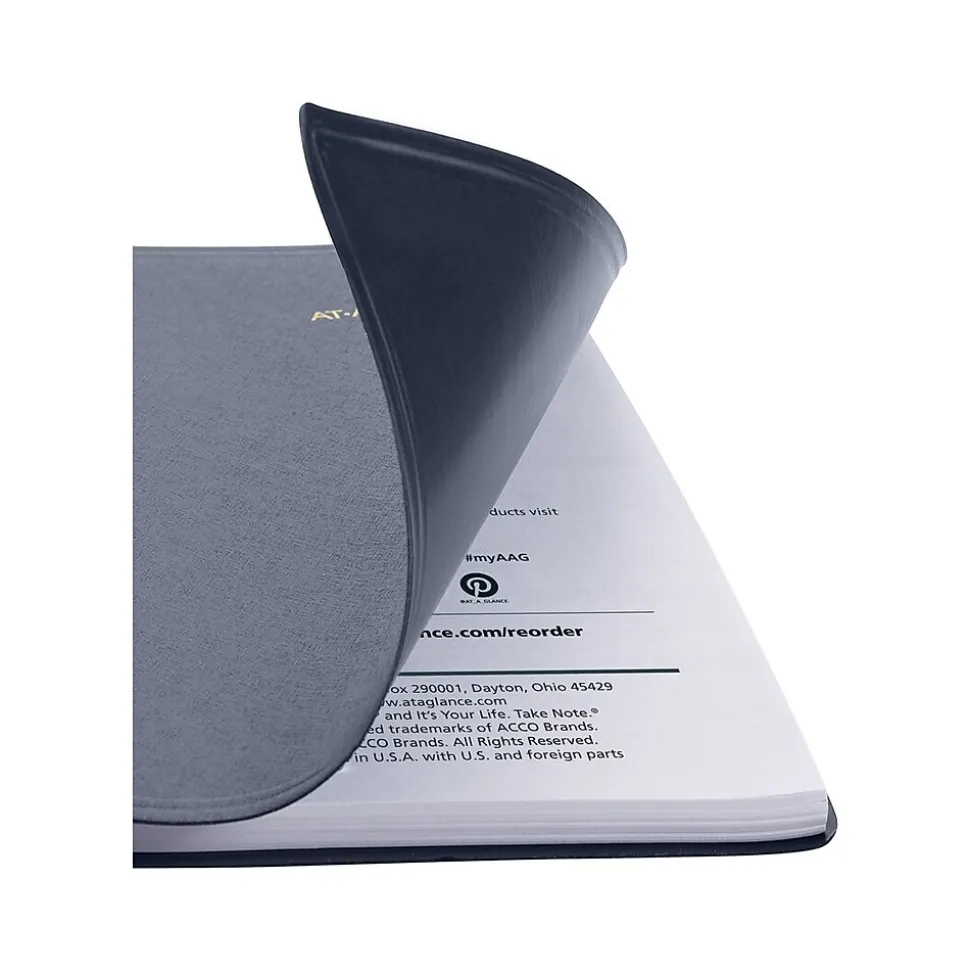 2025 AT-A-GLANCE 5" x 8" Weekly Appointment Book, Faux Leather Cover, Navy (70-075-20-25)