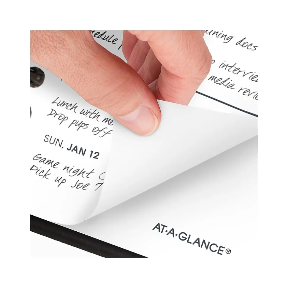 2025 AT-A-GLANCE 2.5" x 4.5" Weekly Planner, Faux Leather Cover, Black (70-035-05-25)