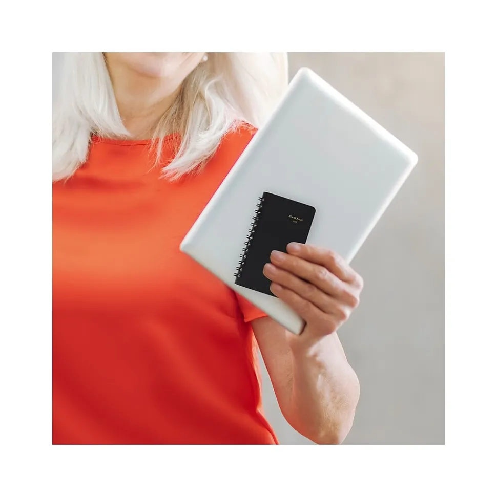 2025 AT-A-GLANCE 2.5" x 4.5" Weekly Planner, Faux Leather Cover, Black (70-035-05-25)