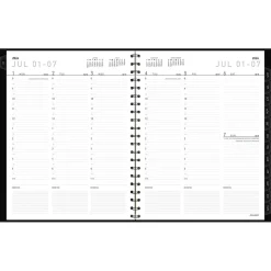 2024-2025 AT-A-GLANCE Contemporary 8.25" x 11" Academic Weekly & Monthly Planner, Faux Leather Cover, Graphite
