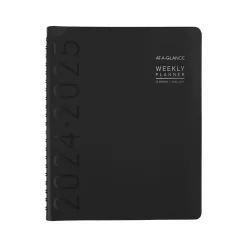 2024-2025 AT-A-GLANCE Contemporary 8.25" x 11" Academic Weekly & Monthly Planner, Faux Leather Cover, Black (70-957X-05-25)