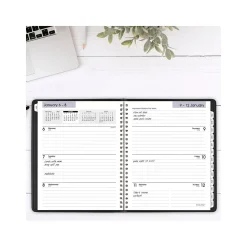 2025 AT-A-GLANCE DayMinder Executive 7" x 8.75" Weekly & Monthly Planner, Faux Leather Cover, Black (G545-00-25)