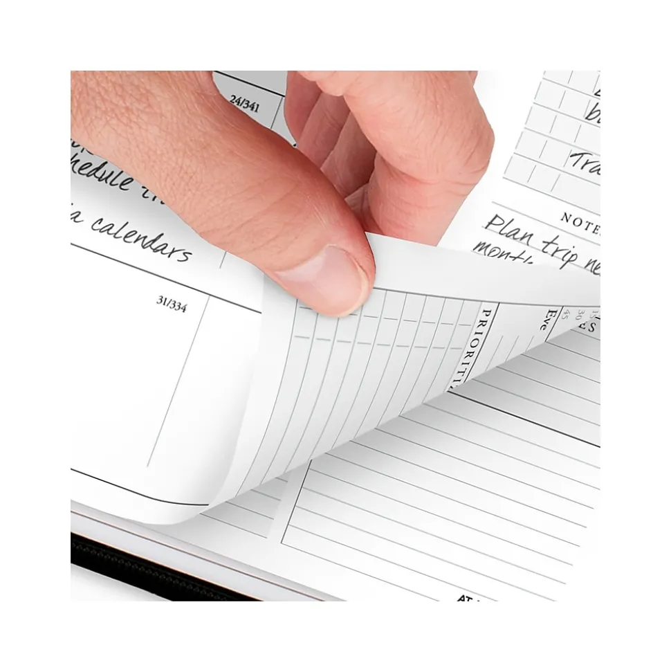 2025 AT-A-GLANCE Executive 8.25" x 11" Weekly & Monthly Appointment Book, Faux Leather Cover, Black (70-NX81-05-25)