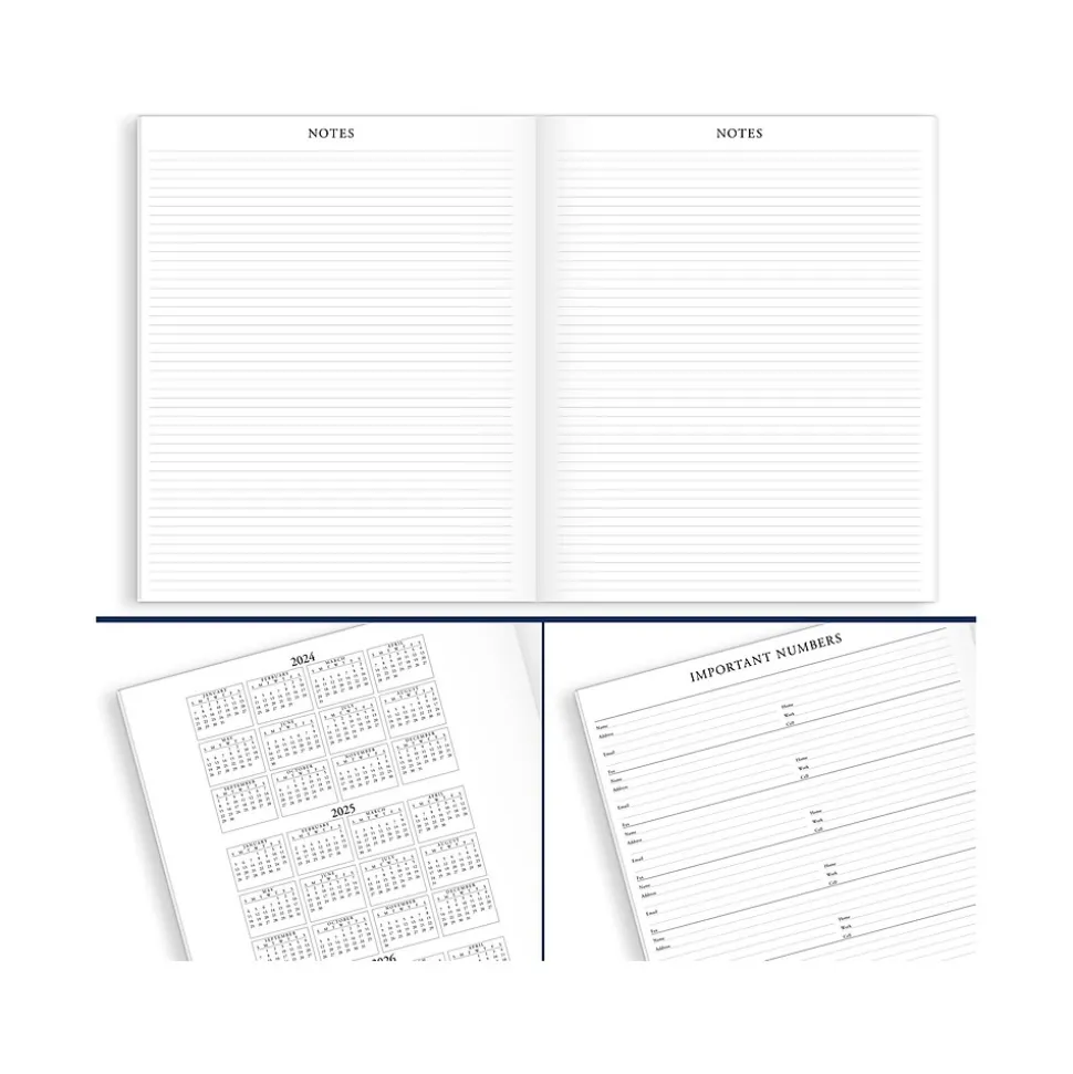 2025 AT-A-GLANCE Executive 11" x 9" Monthly Padfolio Refill, White/Black (70-909-10-25)