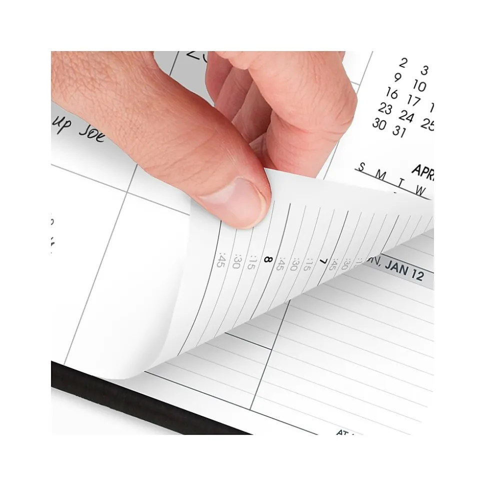 2025 AT-A-GLANCE Move-a-Page 8.75" x 11" Weekly & Monthly Appointment Book, Poly Cover, Black (70-950E-05-25)