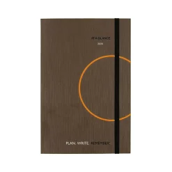 2025 AT-A-GLANCE Plan. Write. Remember. 5" x 8.25" Daily Planner, Paperboard Cover, Brown/Orange (70-6201-30-25)
