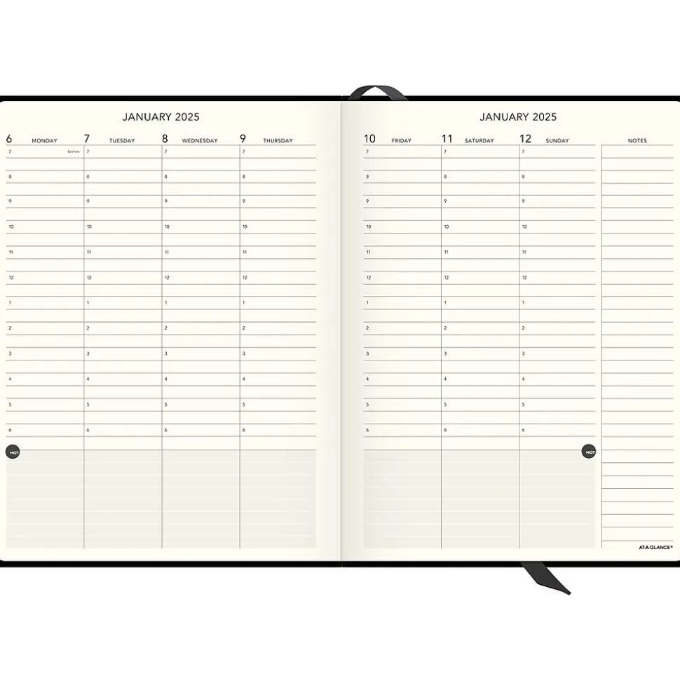 2025 AT-A-GLANCE Plan. Write. Remember. 7.5" x 10" Weekly & Monthly Appointment Book, Hardsided Cover, Black (70-6950-05-25)