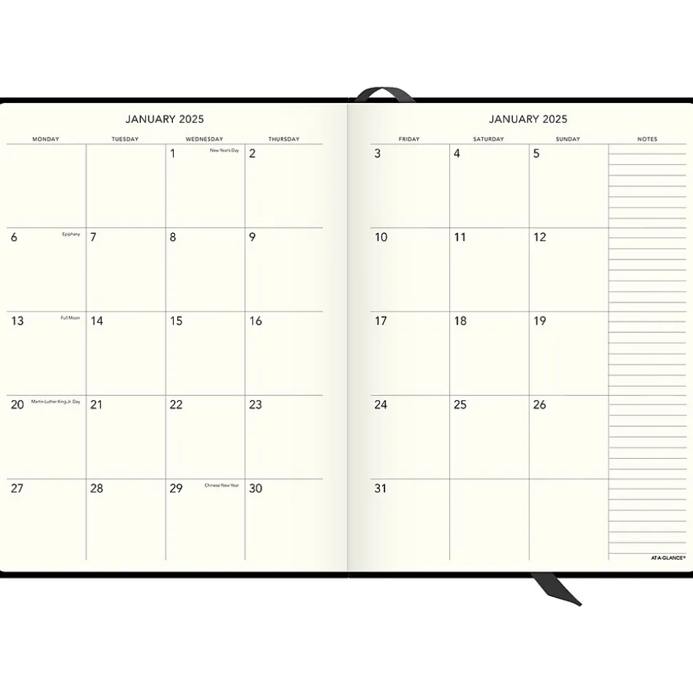 2025 AT-A-GLANCE Plan. Write. Remember. 7.5" x 10" Weekly & Monthly Appointment Book, Hardsided Cover, Black (70-6950-05-25)