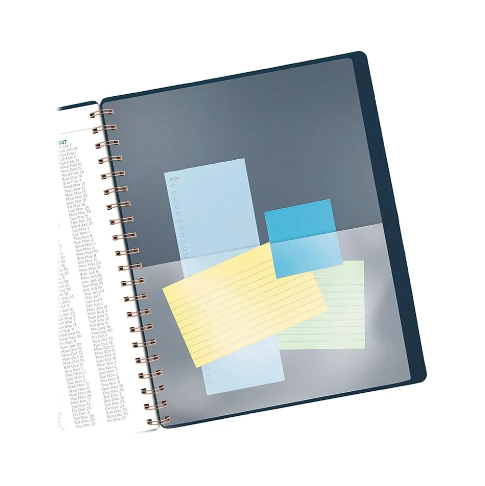 2024-2025 AT-A-GLANCE Signature 8.5" x 11" Academic Weekly & Monthly Planner, Faux Leather Cover, Navy (YP905A-20-25)