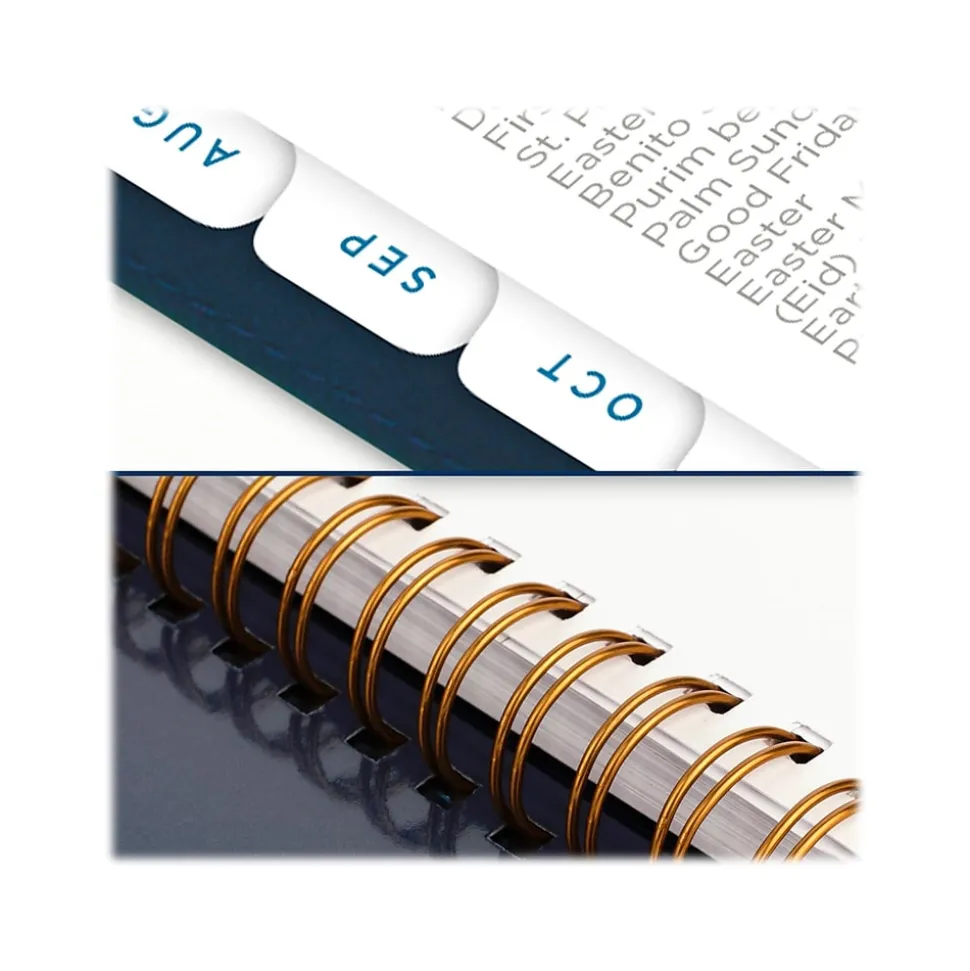 2024-2025 AT-A-GLANCE Signature 8.5" x 11" Academic Weekly & Monthly Planner, Faux Leather Cover, Navy (YP905A-20-25)