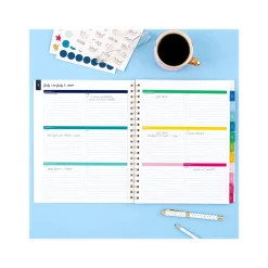 2024-2025 AT-A-GLANCE Simplified by Emily Ley Happy Stripe 8.5" x 11" Academic Weekly & Monthly Planner, Poly Cover