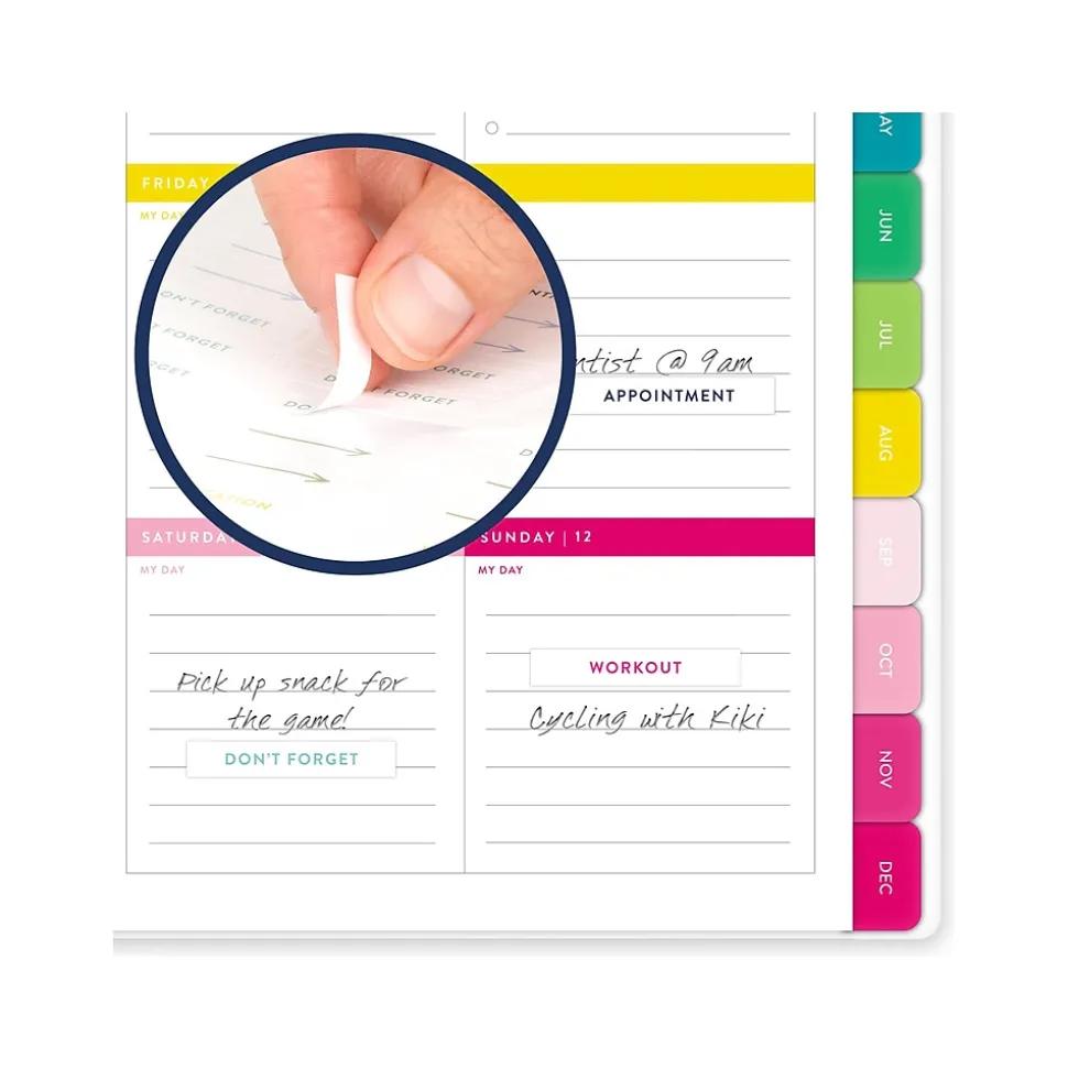 2025 AT-A-GLANCE Simplified by Emily Ley Greenbriar Floral 5.5" x 8.5" Weekly & Monthly Planner, Poly Cover, Multicolor