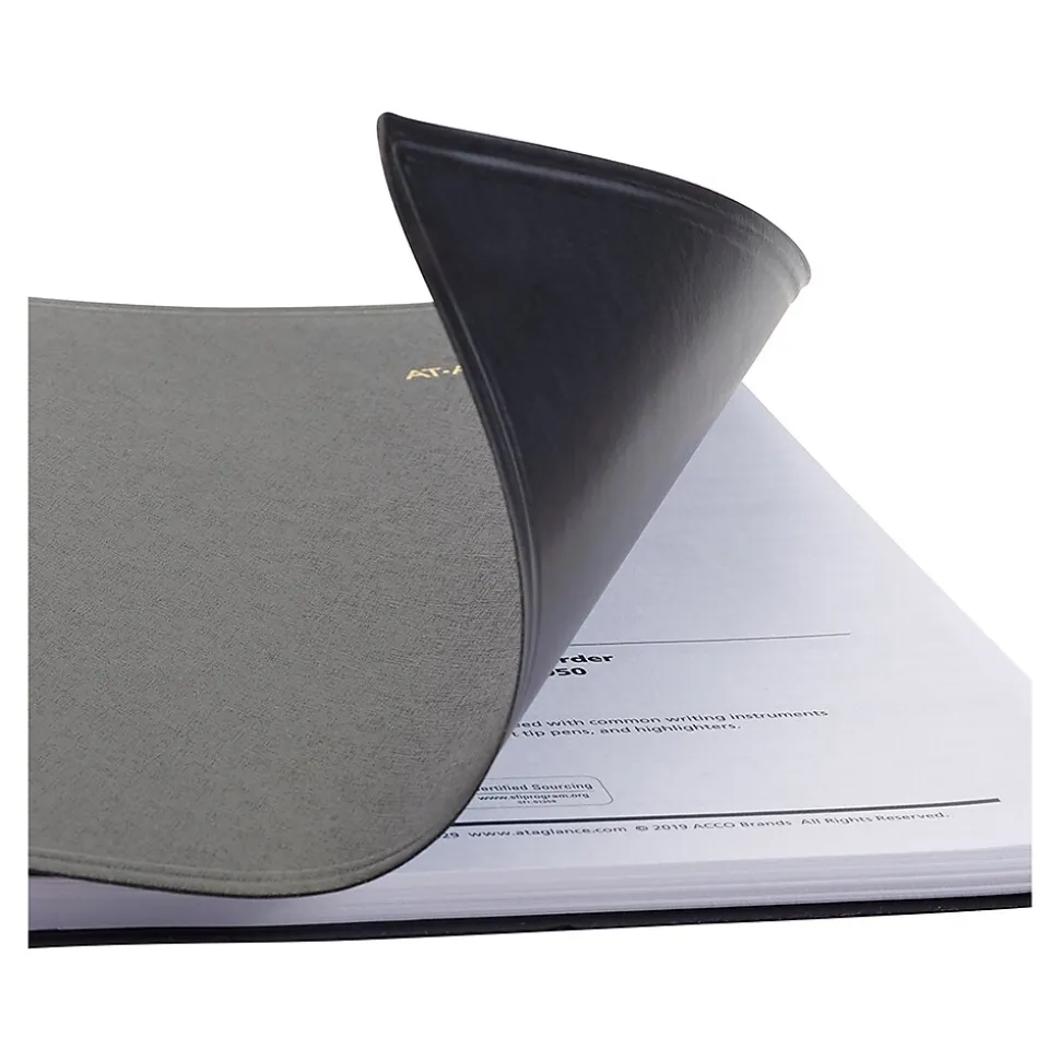 2025 AT-A-GLANCE The Action 8" x 11" Weekly Appointment Book, Faux Leather Cover, Black (70-EP01-05-25)
