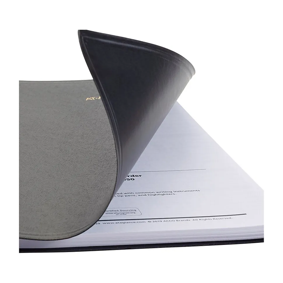 2025 AT-A-GLANCE The Action Planner 6.5" x 8.75" Daily Appointment Book, Faux Leather Cover, Black (70-EP03-05-25)