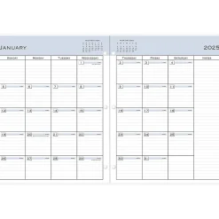 2025 Blue Sky 8.5" x 11" Monthly Planner, Plastic Cover, Black (148360)
