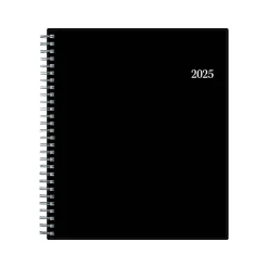 2025 Blue sky 8" x 10" Monthly Planner, Plastic Cover, Black (150853)