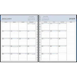 2025 Blue Sky 8" x 10" Monthly Planner, Plastic Cover, Black (150844)