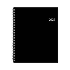 2025 Blue Sky 8.5" x 11" Weekly & Monthly Planner, Plastic Cover, Black (148339)