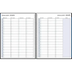 2025 Blue Sky 8.5" x 11" Weekly & Monthly Appointment Book, Plastic Cover, Black (150849)