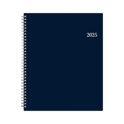 2025 Blue Sky 8.5" x 11" Weekly & Monthly Appointment Book, Plastic Cover, Navy (148658-25)