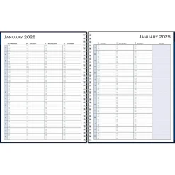2025 Blue Sky 8.5" x 11" Weekly & Monthly Appointment Book, Plastic Cover, Navy (148658-25)