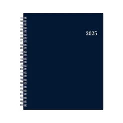 2025 Blue Sky 7" x 9" Weekly & Monthly Appointment Book, Plastic Cover, Navy (150847)