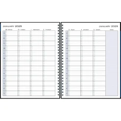 2025 Blue Sky 7" x 9" Weekly & Monthly Appointment Book, Plastic Cover, Black (150846)