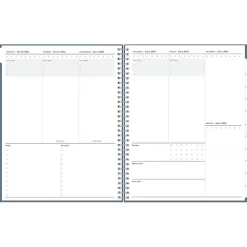 2025 Blue Sky 8.5" x 11" Weekly & Monthly Planner, Plastic Cover, Steel Blue (148317)