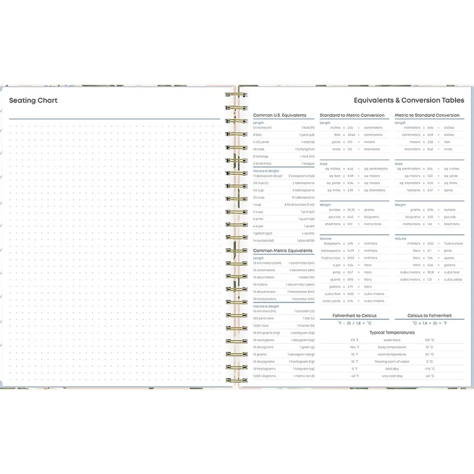 2024-2025 Blue Sky Aminah Rose 8.5" x 11" Academic Weekly & Monthly Planner, Gray Board Cover, Multicolor (150461)