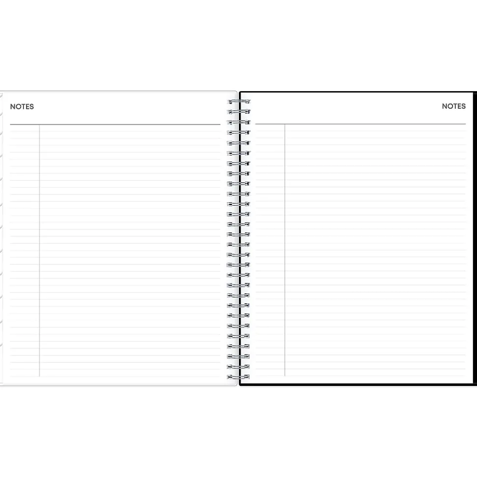 2024-2025 Blue Sky Analeis 8" x 10" Academic Monthly Planner, Plastic Cover, White/Black (130613-A25)