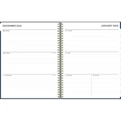 2025 Blue Sky Ashlyn Navy 8.5" x 11" Weekly & Monthly Planner, Plastic Cover, Multicolor (143957-25)