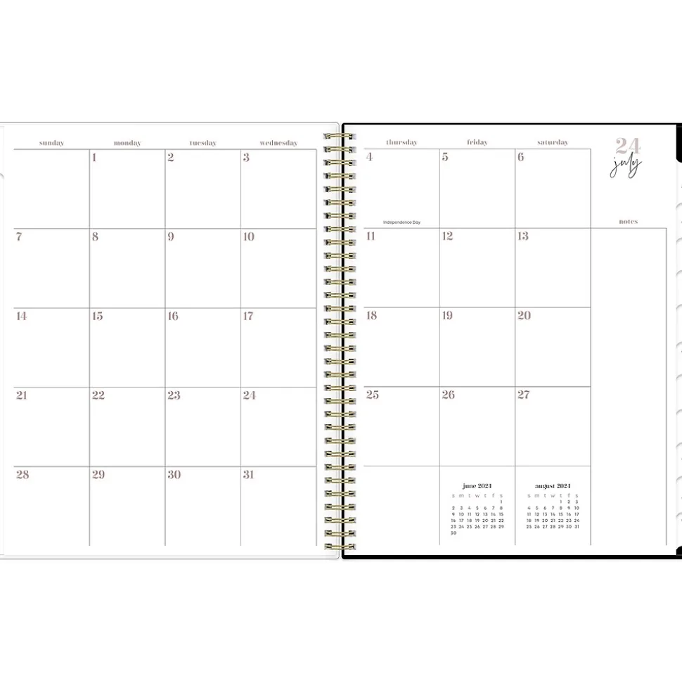 2024-2025 Blue Sky Belinda Selene Lucy 8.5" x 11" Academic Weekly & Monthly Planner, Black/Pink (144970)