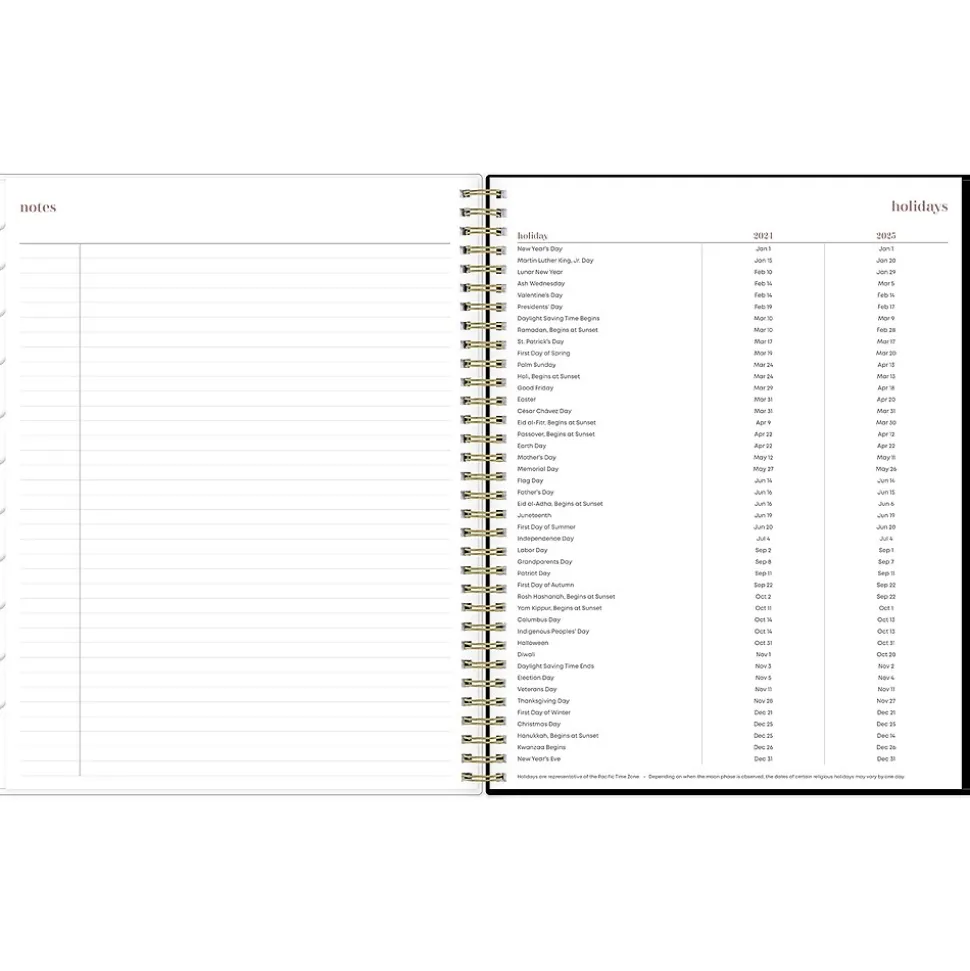 2024-2025 Blue Sky Belinda Selene Lucy 8.5" x 11" Academic Weekly & Monthly Planner, Black/Pink (144970)