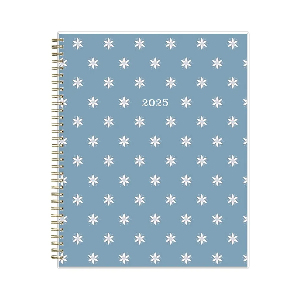 2025 Blue Sky Cocolie 8.5" x 11" Weekly & Monthly Planner, Plastic Cover, Blue/White (148256)