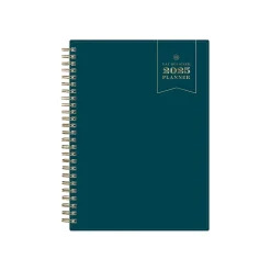 2025 Blue Sky Day Designer 5.88" x 8.63" Weekly & Monthly Planner, Plastic Cover, Peacock Blue (152221)